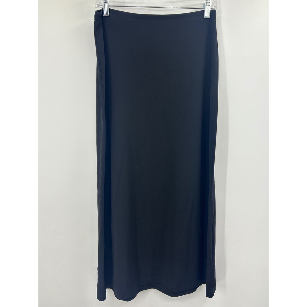 Vince Black Viscose Blend Stretch Maxi Skirt Size Medium Pull On Minimalist